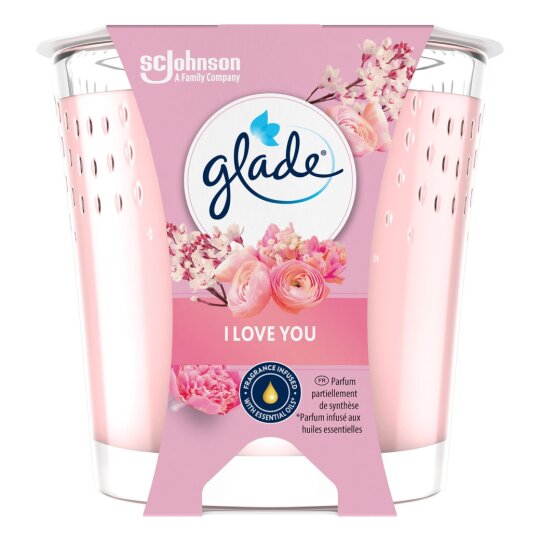 Glade I Love You Bougie Parfumée - Notes Florales - 1 Pièce