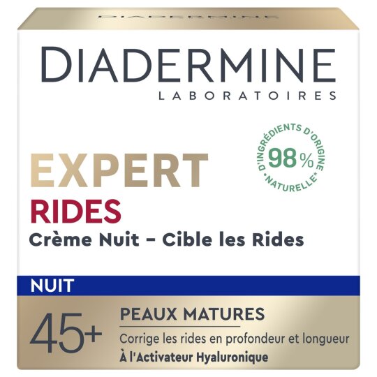 Diadermine Soin Anti-Âge Nuit Repulpant - Peau Mature - 50ml