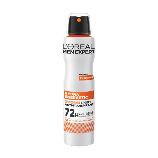 L'Oréal Men Expert Hydra Energetic Déodorant Spray Anti-Transpirant Extreme Sport - Protection 72h - 150ml