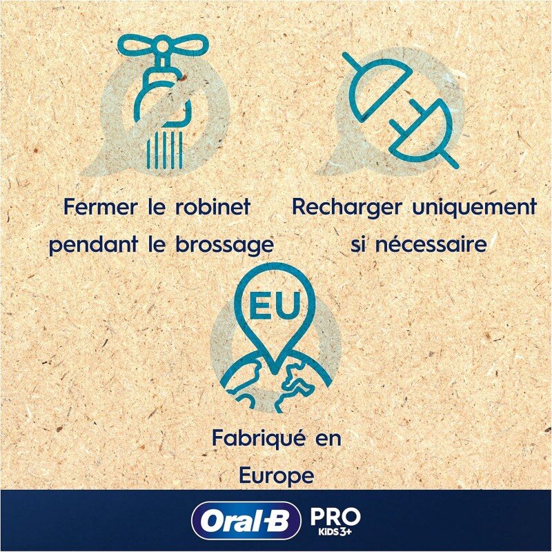 Oral-B Pro Kids Brosse à Dents Électrique Enfant, Reine des Neiges Disney, 1 Brossette Brossage Doux, 1 Étui Voyage, Minuteur et