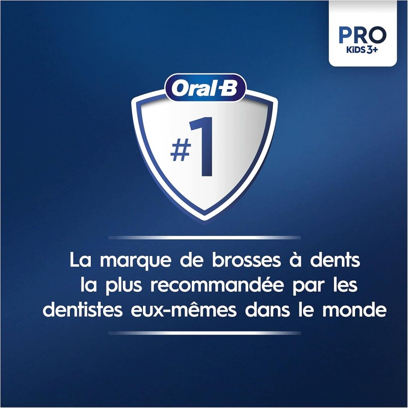 Oral-B Pro Kids Brosse à Dents Électrique Enfant, Reine des Neiges Disney, 1 Brossette Brossage Doux, 1 Étui Voyage, Minuteur et