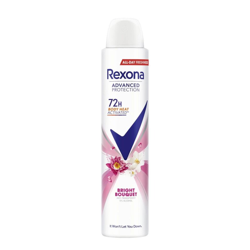 Rexona Bright Bouquet Déodorant Spray Femme Anti-Transpirant - Protection 72h - 200ml