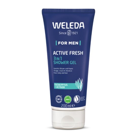 Weleda Active Fresh Gel Douche Énergisant Homme Bio - Toutes Peaux - 200ml