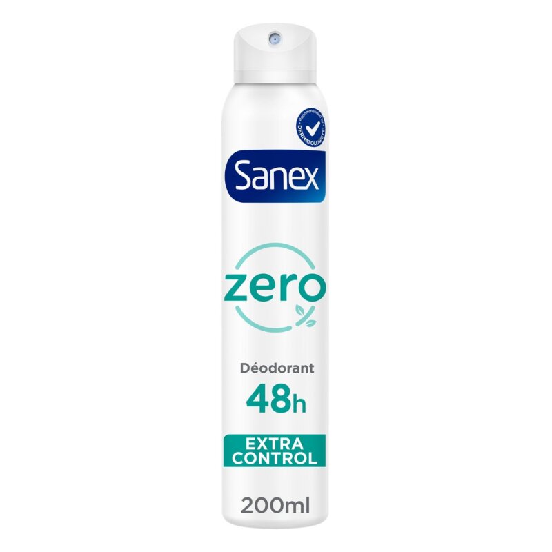 Sanex Zero% Extra Control مزيل عرق بخاخ - حماية 48 ساعة - 200 مل