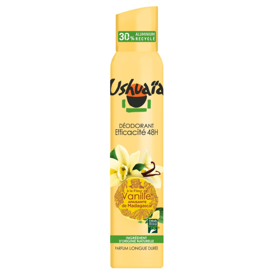 Ushuaia Vanille Déodorant Spray - Protection 48h - 200ml