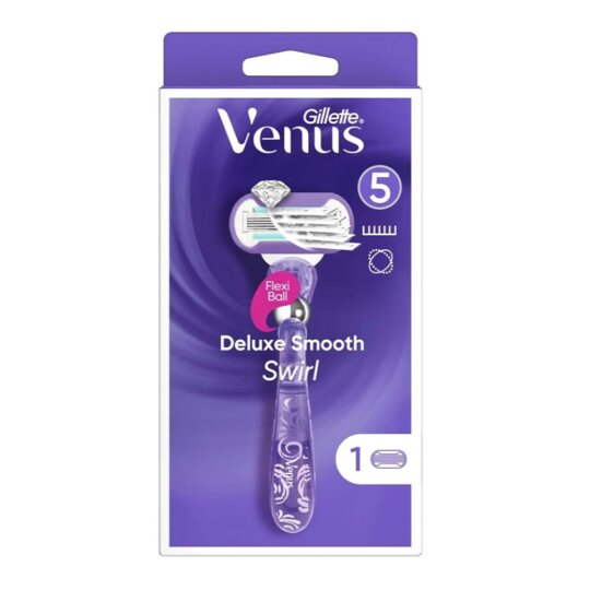 Gillette Venus Deluxe Smooth Swirl Rasoir Femme - 1 Recharge