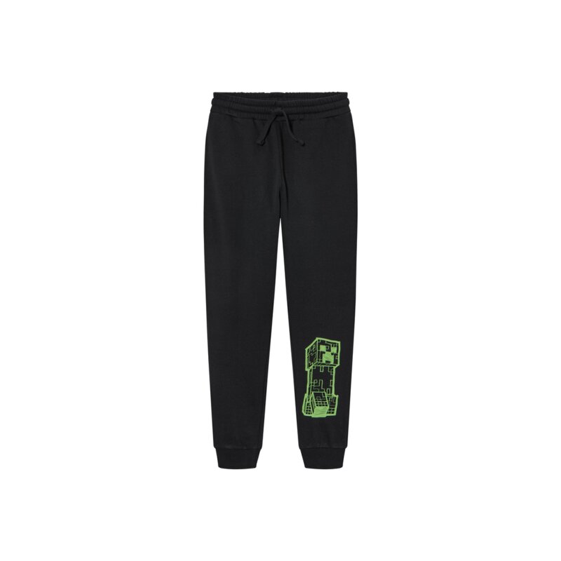 Minecraft Pantalon Enfant Molletonné - 6-8 Ans - Noir