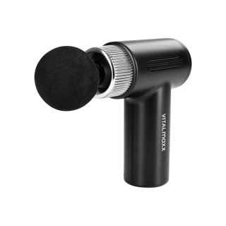 Vitalmaxx Mini Pistolet de Massage - 4 Embouts - 6 Niveaux de Puissance - Batterie 90 Min