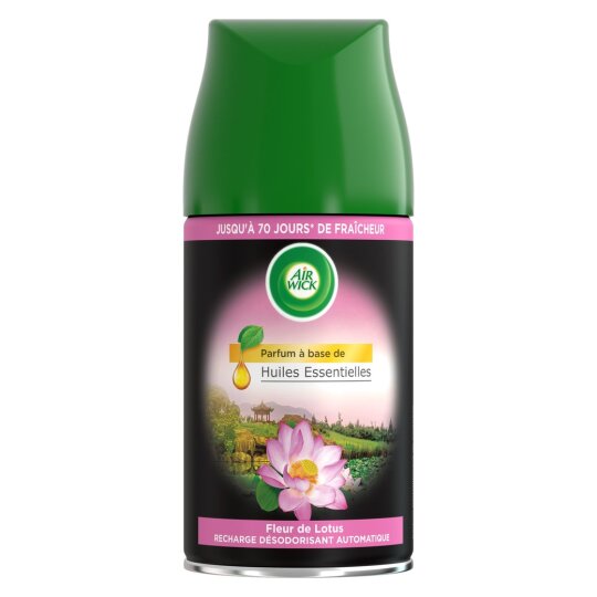Air Wick Freshmatic Recharge Diffuseur Désodorisant Automatique - Huiles Essentielles Fleur de Lotus du Sichuan - 250ml