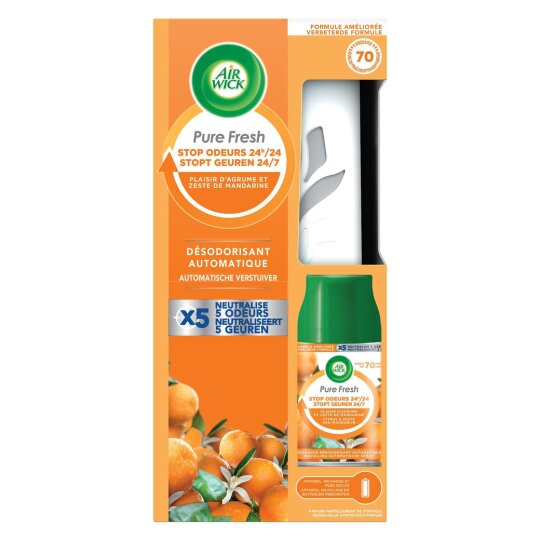 Air Wick Freshmatic Diffuseur Désodorisant Automatique - Agrumes et Zeste de Mandarine - Recharge Incluse