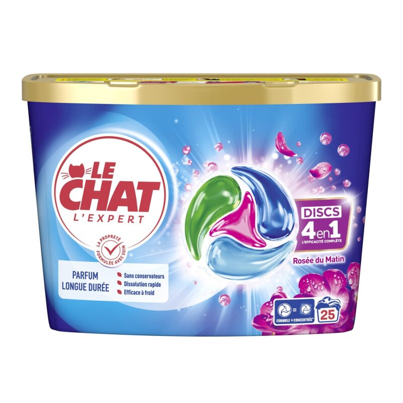 Le Chat l'Expert Capsules Lessive - Rosée du Matin - 25 Capsules
