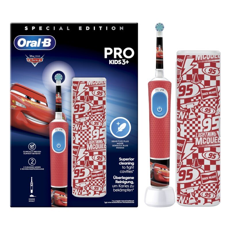 Oral-B Pro Kids Cars Flash Macqueen Brosse à Dents Électrique + Étui - Enfants - 1 Pièce