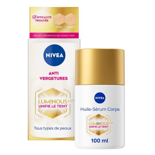 Nivea Luminous630 Soin Corps Sérum Huile Anti-Vergetures - 100ml