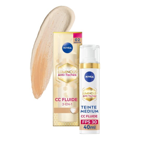 Nivea Cellular Luminous630 Soin Visage Anti-Taches 3en1 Tous Types de Peau - 40ml - Medium