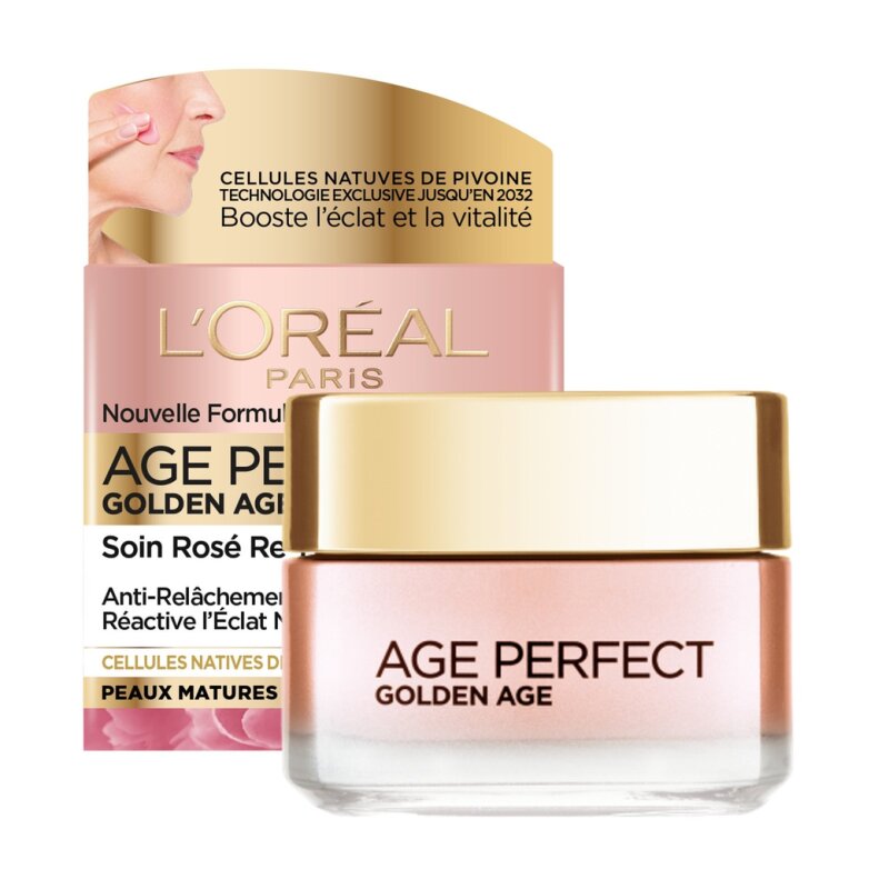 L'Oréal Paris Age Perfect Golden Age Soin Jour Rosé Re-Fortifiant - Peau Mature - 50ml