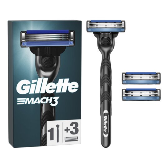 Gillette Mach3 Rasoir pour Homme - 1 Manche + 3 Lames