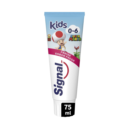 Signal Kids Super Mario Dentifrice Enfants - 0-6 Ans - Fraise - 75ml