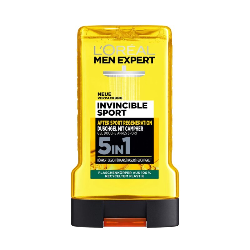 L'Oréal Men Expert Invincible Sport Gel Douche 5 en 1 - Peau et Cheveux - 250ml