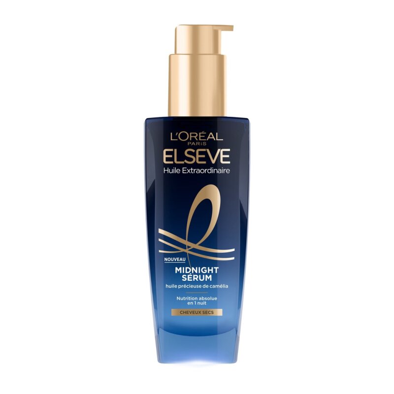 L'Oréal Paris Elseve Huile Extraordinaire Midnight Sérum Cheveux Secs et Abîmés - 100ml