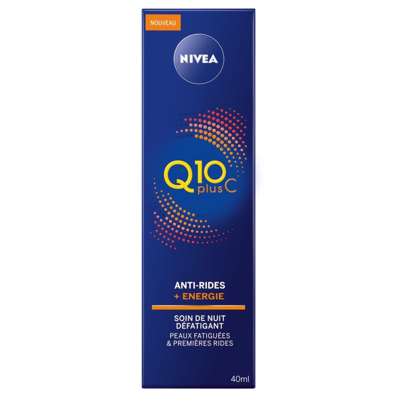 Nivea Q10plusc Soin de Nuit Anti-Âge Défatigant - Peau Tous Types - 40ml