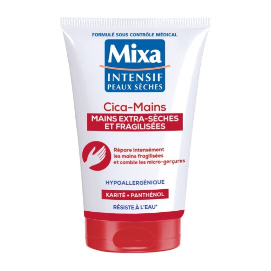 Mixa Cica Crème Mains Réparatrice Intense Hypoallergénique - Mains Sèches à Très Sèches - 50ml