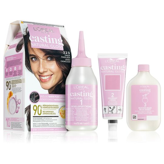 L'Oréal Paris Casting Creme Gloss Natural Coloration Semi-Permanente - Cheveux - 323 Brown Chocolate