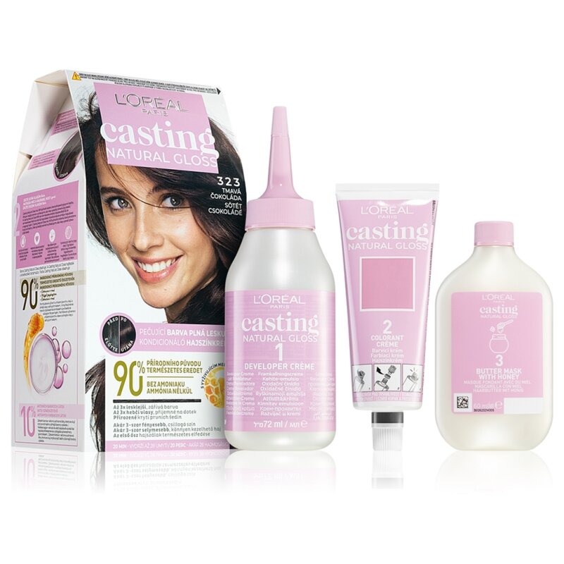 L'Oréal Paris Casting Creme Gloss Natural Semi-Permanent Hair Color - 323 Brown Chocolate