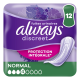 Always Discreet Serviettes Hygiéniques Fuites Urinaires - Protection Intégrale - Normal - Pack de 12 Serviettes