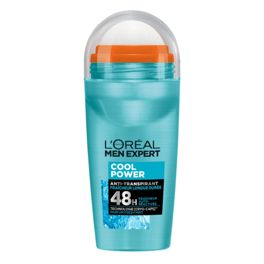 L'Oréal Men Expert Cool Power Roll-On Deodorant For Men - 48h Protection - 50ml