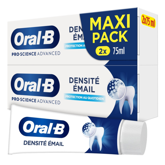 Oral-B Pro-Science Dentifrice Densité Émail - Protection Quotidienne - 2x75ml