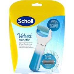 Scholl Velvet Smooth Râpe Pieds Électrique Exfoliante et Lissante avec Recharge - Bleu