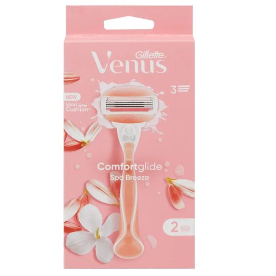 Gillette Venus Spa Breeze ماكينة حلاقة نسائية + 2 عبوة إضافية