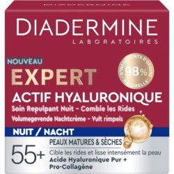 Diadermine Crème de Nuit Expert Soin Repulpant à l'Acide Hyaluronique 50ml