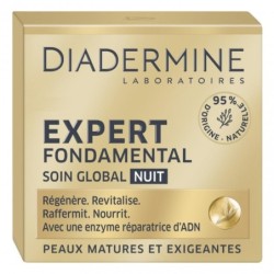 Diadermine Expert Fondamental Crème de Nuit Soin Global - Peaux Matures et Exigeantes - 50ml