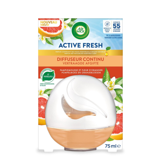 Air Wick Active Fresh Diffuseur Continu - Pamplemousse & Fleur d'Oranger - 75ml