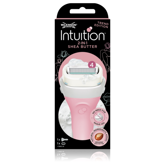 Wilkinson Sword Intuition Rasoir Femme 2in1 Beurre de Karité - 1 Pièce