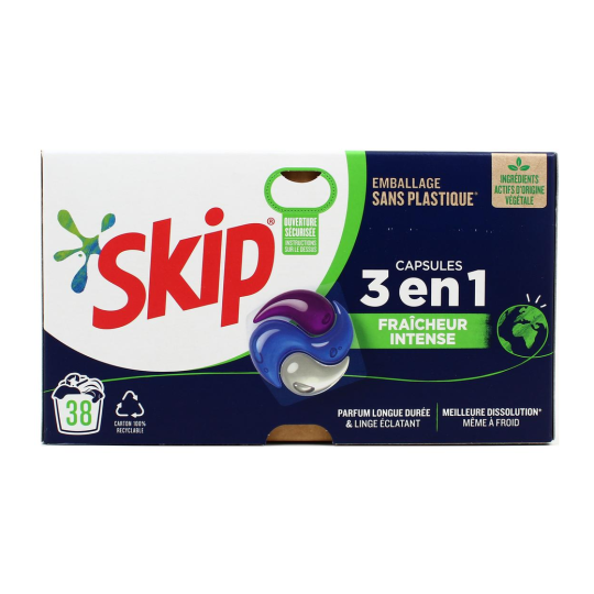 Skip 3 في 1 كبسولات غسيل نضارة شديدة - X38
