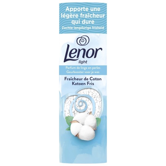Lenor Unstoppables Pureté de Coton Parfum de Linge en Perles - Fraîcheur Légère - 235g