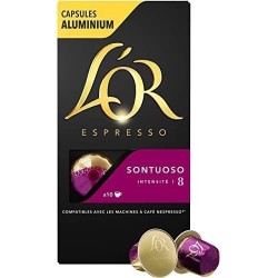 L'Or Sontuoso Capsules Café Intensité 8 Compatibles Nespresso - X10