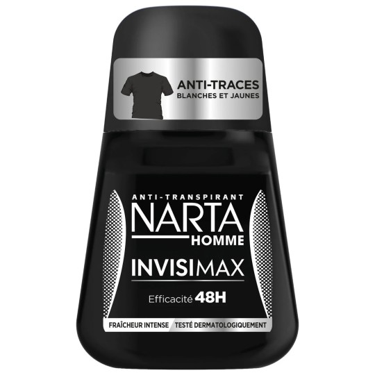 Narta Homme Invisimax مزيل عرق مضاد للتعرق - حماية 48 ساعة ضد البقع البيضاء - 50 مل