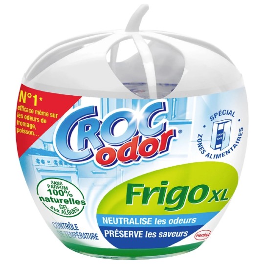 Croc'Odor Coco Frigo Désodorisant Réfrigérateur - Zones Alimentaires - Xl