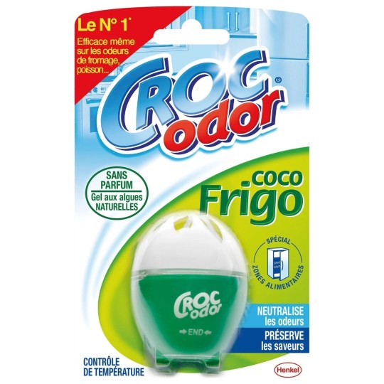 Croc'Odor Coco Frigo Désodorisant Réfrigérateur - 1 Pièce