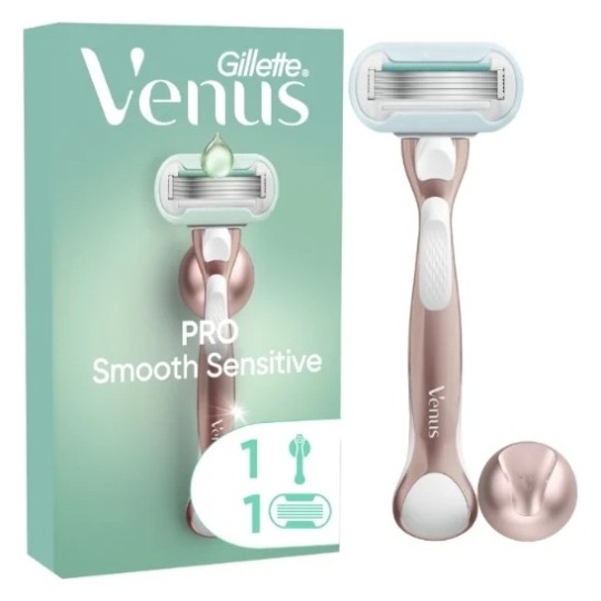 Gillette Venus Pro Smooth Sensitive Rasoir pour Femme - Peau Sensible - 1 Pièce
