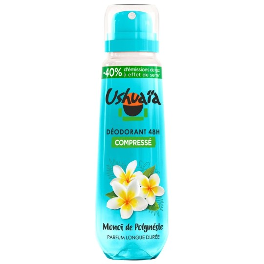 Ushuaia Monoï de Polynésie Compressed Deodorant Spray - 48h Protection - 100ml