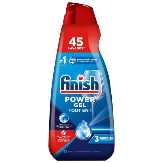 Finish Power Gel Lave-Vaisselle - 900ml - 45 Lavages