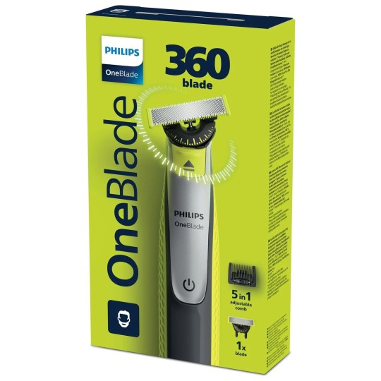 Philips Oneblade 360 Rasoir Électrique Hybride Corps et Visage - Pack avec Kit - 1 Pièce