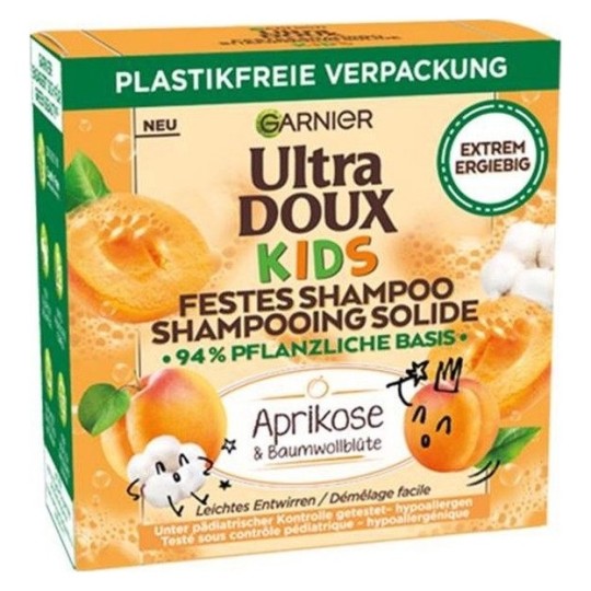 Garnier Ultra Doux شامبو صلب للأطفال - مشقط وزهرة القطن - 60غ