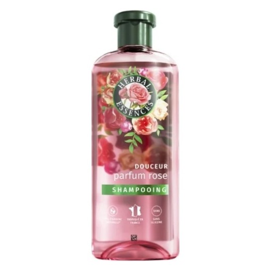 Herbal Essences Douceur Shampoing Parfum Rose - Cheveux Secs - 250ml
