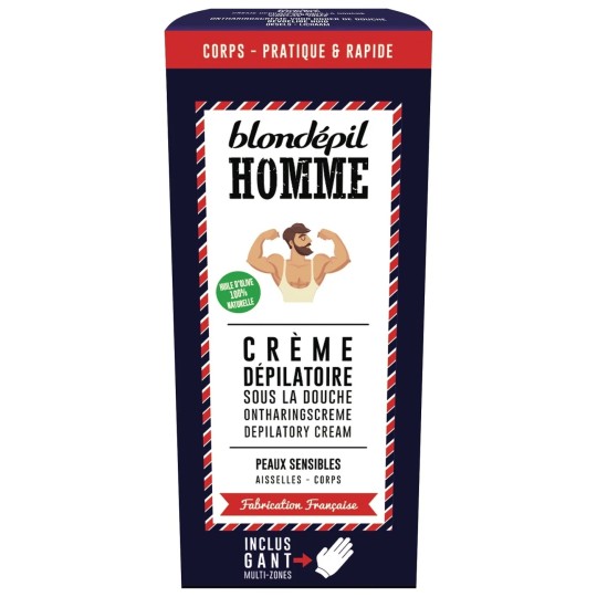 Blondepil Crème Dépilatoire Homme - Peau Sensible - 200ml