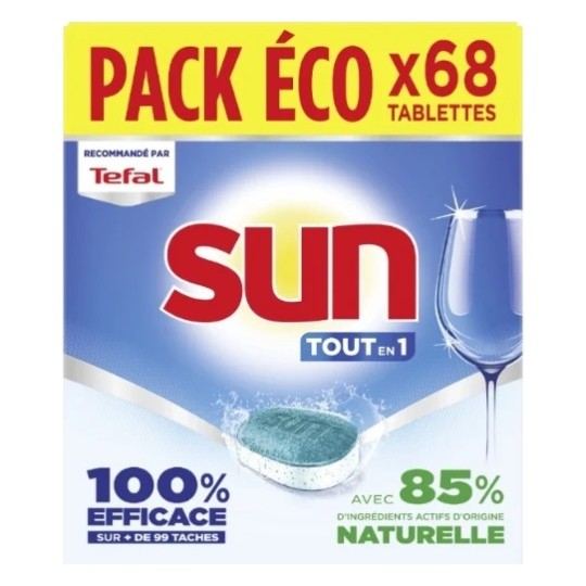 Sun Tout-en-1 Tablettes Lave-Vaisselle Regular - 46 Lavages